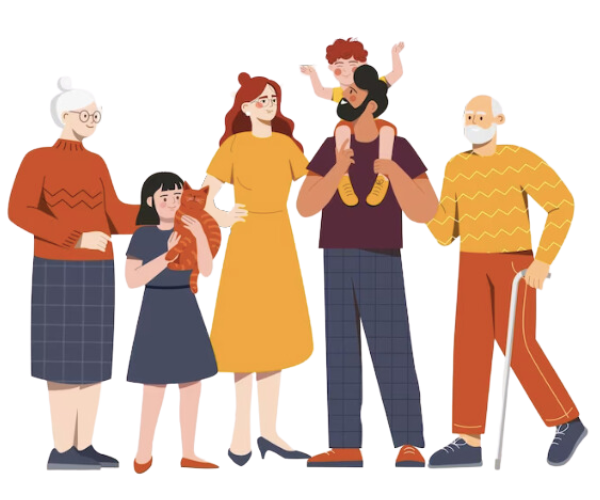 famiglia con badnate